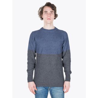 Howlin' Badarou Sweater Denim/Charcoal Full View