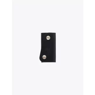 Il Bisonte C0378 Vintage Cowhide Leather Keyring Black Front