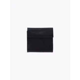 Il Bisonte C0455 Vintage Cowhide Leather Wallet Black Front