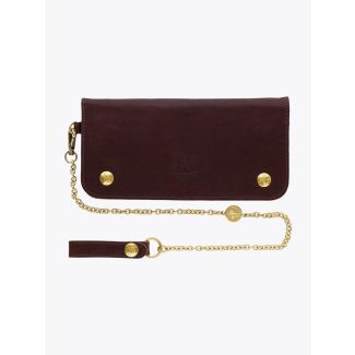 Il Bisonte C0486 Vintage Cowhide Leather Chain-Wallet Brown with Chain