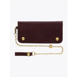 Il Bisonte C0486 Vintage Cowhide Leather Chain-Wallet Brown with Chain