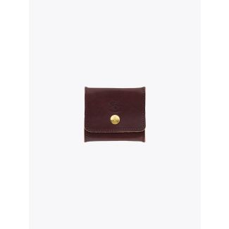 Il Bisonte C0774 Vintage Cowhide Leather Coin-Purse Brown Front