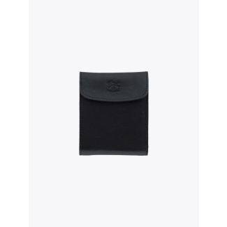 Il Bisonte C0976 Man’s Vintage Cowhide Leather Wallet Black Front