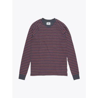 Reigning Champ Long Sleeve Striped Tee Charcoal - E35 SHOP