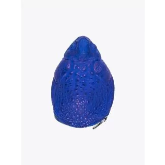Kobja Toad Skin Purse Zip Bleu Front