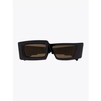Kuboraum Mask X11 Hybrid-Frame Sunglasses Black Shine frame with temples folded front view