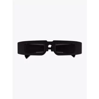 Kuboraum Mask X5 Rectangular-Frame Sunglasses Black frame with temple folded front view