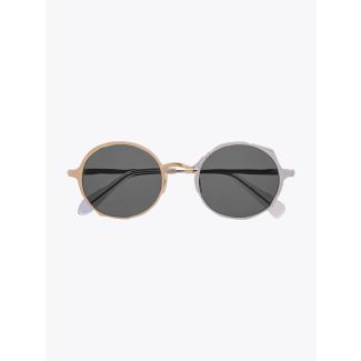 Masahiromaruyama Twist MM-0038 No.5 Sunglasses Gold / Silver Front View