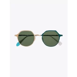Masahiromaruyama Twist MM-0039 No.4 Sunglasses Gold / Green Front View