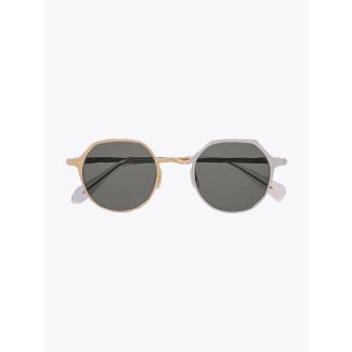 Masahiromaruyama Twist MM-0039 No.5 Sunglasses Gold / Silver Front View