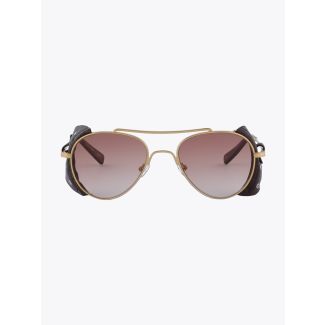 Northern Lights NL 22 Sunglasses Aviator Gold / Brown Gradinet Front