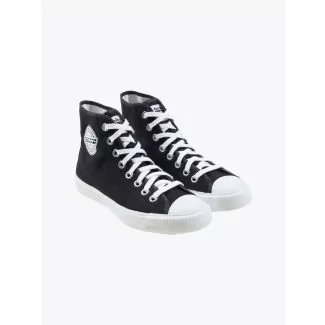 Onitsuka Tiger Tiger Scoop Canvas Sneakers Black/White Front Three-quarters