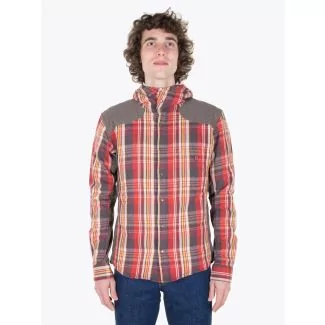 Pedaled Christopher Pedalling Hooded Shirt Red Check Full View 