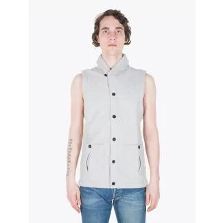 Reigning Champ Shawl Neck Vest Heather Grey Full View