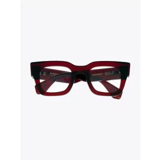 Robert La Roche + Christoph Rumpf Midnight Squared Optical Glasses Crystal Ruby Red Front View
