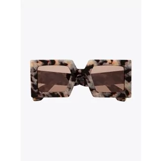 Robert La Roche + Christoph Rumpf Godfather Squared Sunglasses Pearl Plum Marble Front View