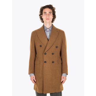 Salvatore Piccolo Guards Coat Wool Brown Front View
