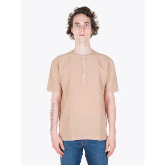 Salvatore Piccolo Henley T-Shirt Brown Full View