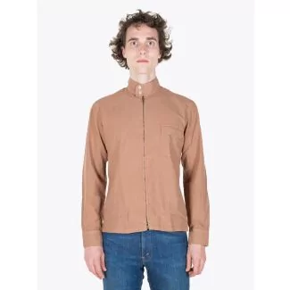 Salvatore Piccolo Harrington Jacket Brown Cotton Full View
