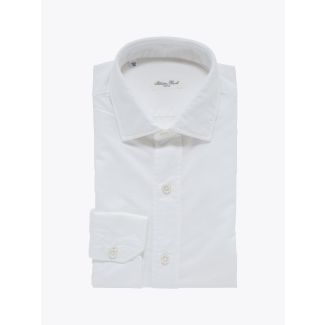 Salvatore Piccolo Slim Fit Collar PC-Open Cotton Oxford 120 Shirt White