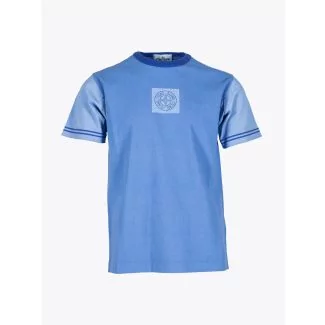 Stone Island 23335 Logo Print Short Sleeve T-shirt Periwinkle 1