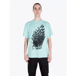 Stone Island Shadow Project 20510 Jersey Mako Printed Short Sleeve T-shirt Aqua 1