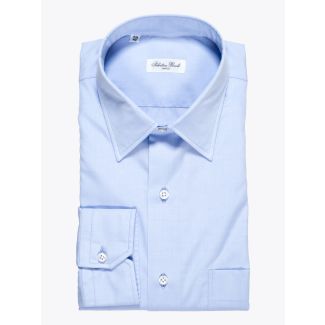 Salvatore Piccolo Regular-Fit Cotton Poplin Blue 1