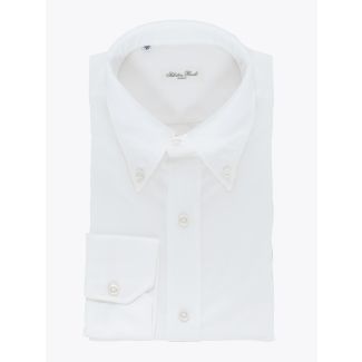 Salvatore Piccolo Slim Fit Button-Down Oxford 120 Shirt White 1