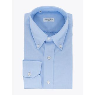 Salvatore Piccolo Slim-Fit Button-Down Oxford 120 Shirt Blue 1