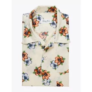 Salvatore Piccolo Camp-Collar Shirt Printed Beige 1
