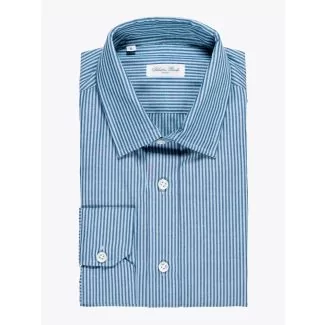 Salvatore Piccolo Regular Fit Shirt Striped Blue 1
