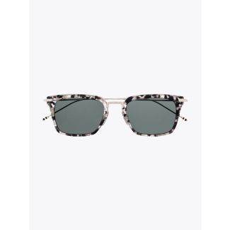 Thom Browne TB-916 Angular Sunglasses Grey Tortoise / Silver Front View