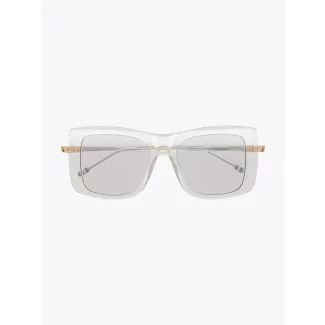Thom Browne TB-419 Square- Frame Sunglasses Crystal Front View