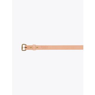 Tanner Goods Skinny Standard Belt Natural - Brass 1