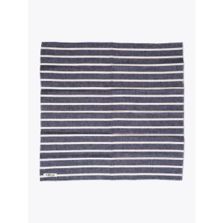 The Hill-Side Bandana Cotton/Linen Narrow Border Stripe