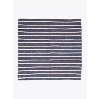 The Hill-Side Bandana Cotton/Linen Narrow Border Stripe