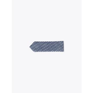 The Hill-Side Bow Tie Selvedge Double Stripe Chambray Indigo/White