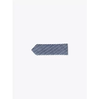 The Hill-Side Bow Tie Selvedge Double Stripe Chambray Indigo/White