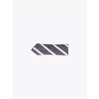 The Hill-Side Bow Tie Cotton/Linen Narrow Border Stripe