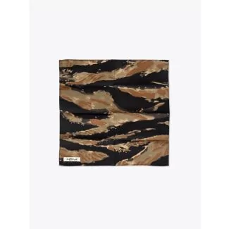 The Hill-Side Pocket Square Cotton Ripstop Bleeding Tiger Camo
