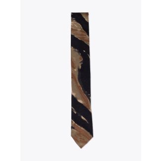 The Hill-Side Pointed Tie Cotton Ripstop Bleeding Tiger Camo