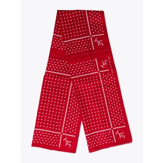 The Hill-Side Souvenir Bandana Scarf Rancher Logo Red