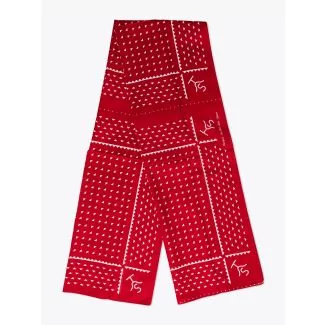 The Hill-Side Souvenir Bandana Scarf Rancher Logo Red