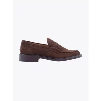 Tricker's James Penny Loafer Repello Suede Chocolate Profile