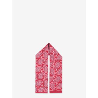 Universal Works Rayon Paisley Ascot Scarf Red