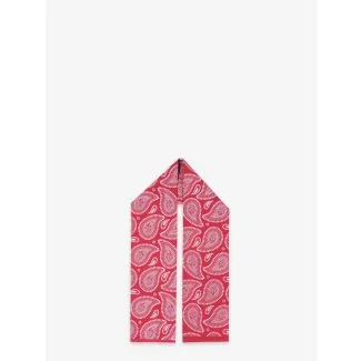 Universal Works Rayon Paisley Ascot Scarf Red