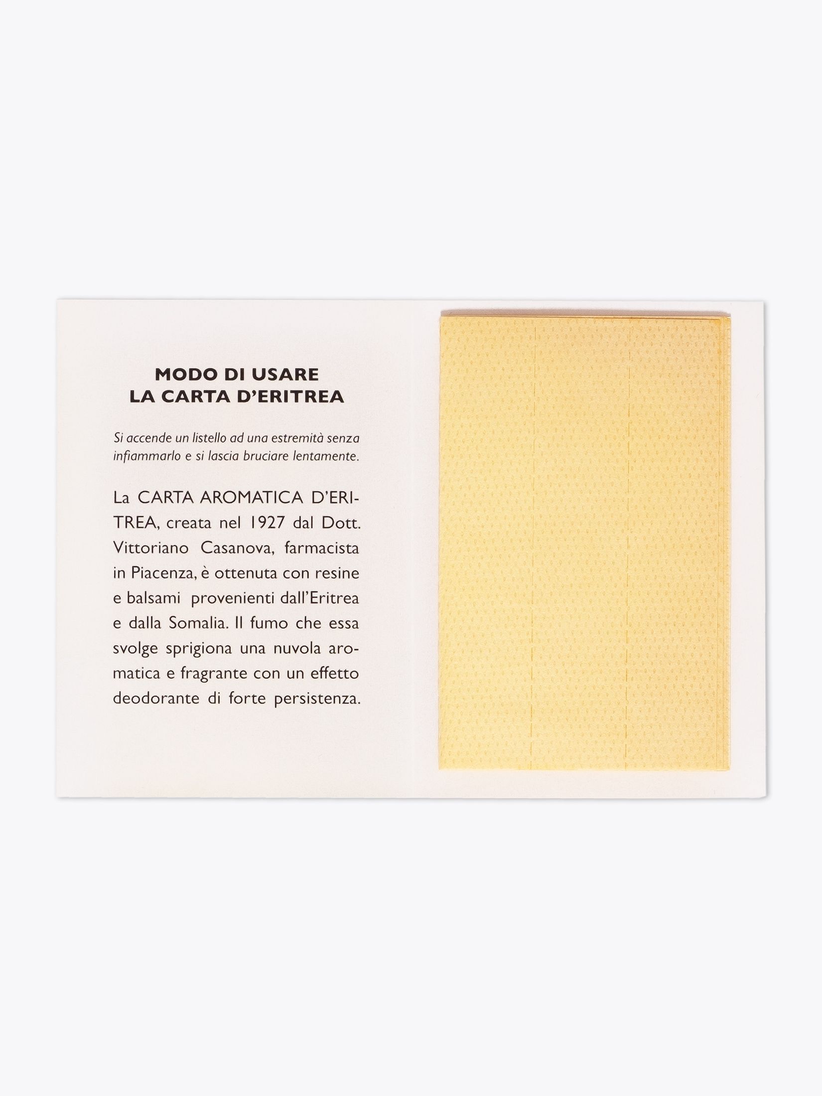 Carta Aromatica d'Eritrea Italian Incense Paper — Two Hands Paperie