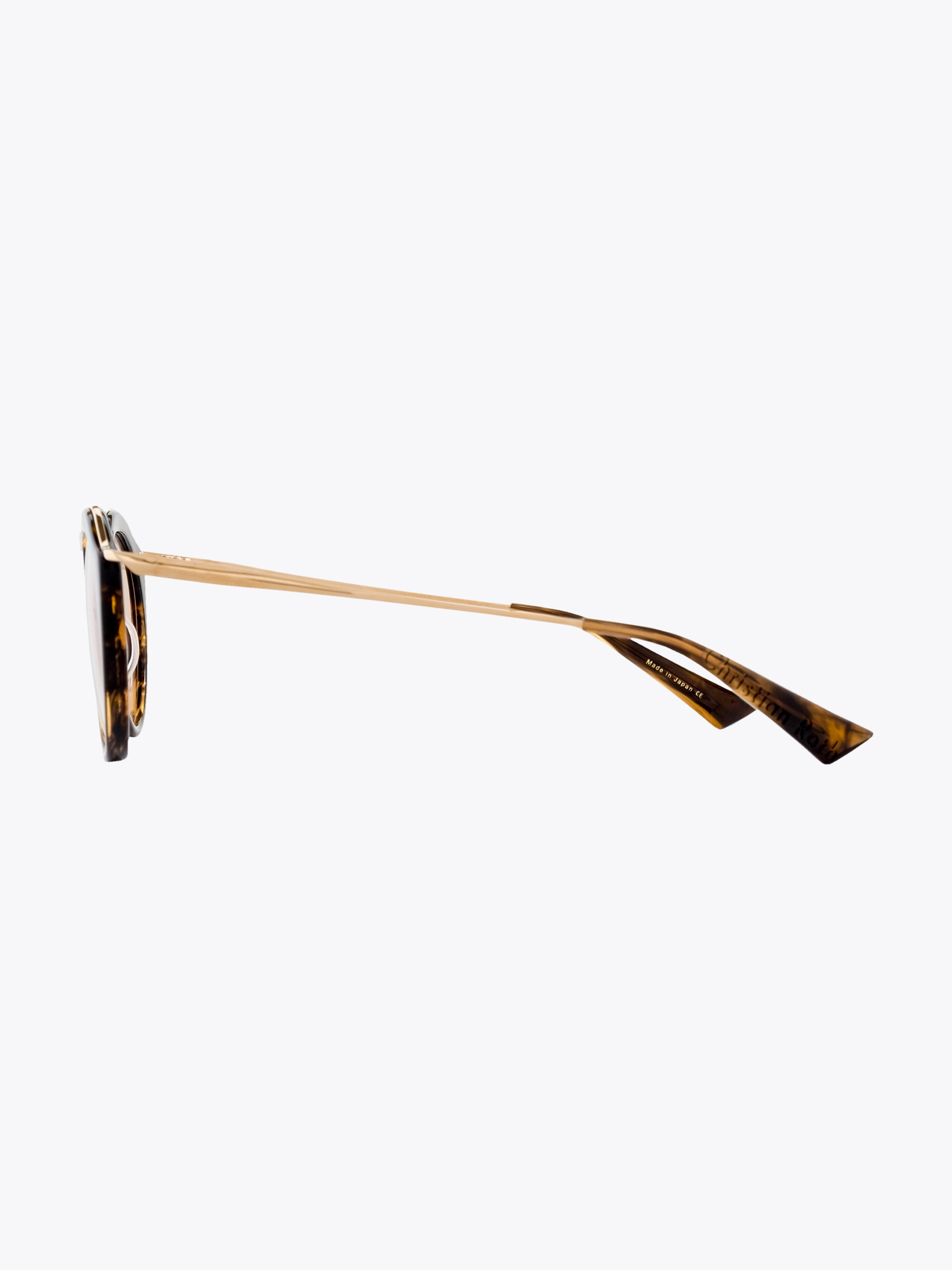 CHRISTIAN ROTH — Oskari Brown / Gold Sunglasses