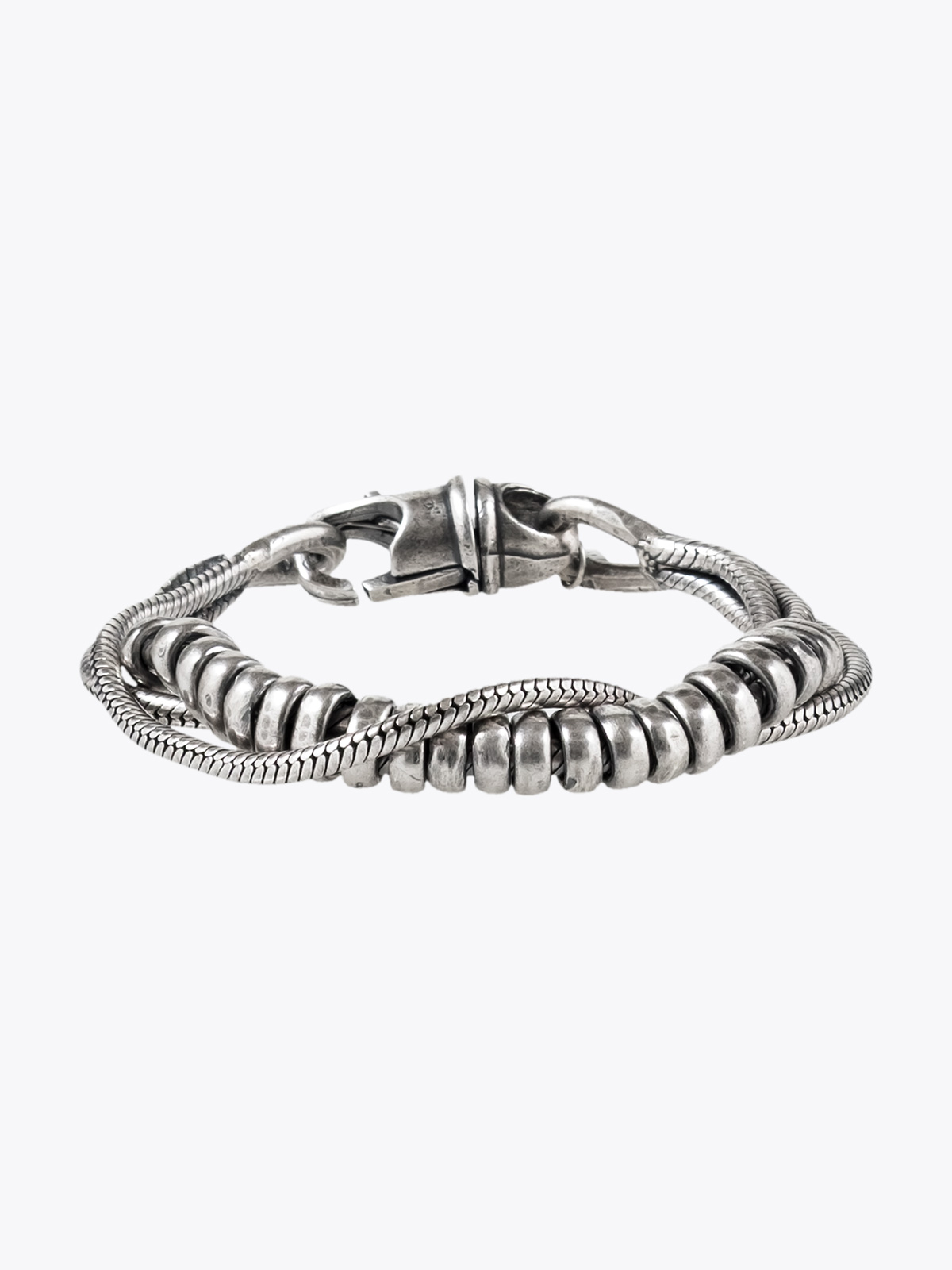人気便利グッズ GOTI Silver Triple Chain Bracelet BR1271 - Unisex アクセサリー
